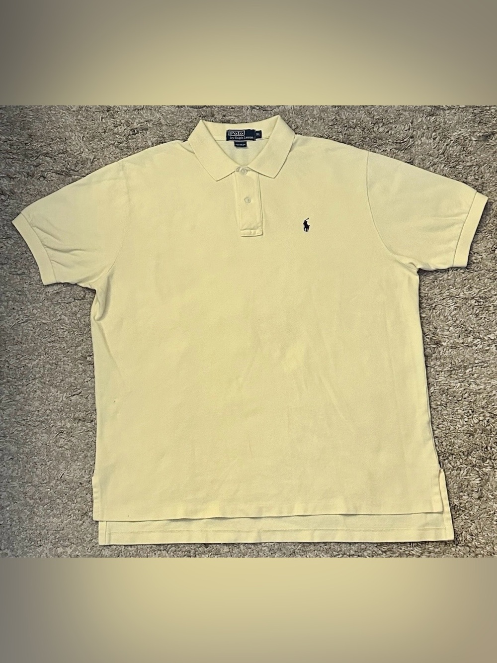 Polo Ralph Lauren Men’s XL Yellow Golf Short Sleeve Button Shirt Hong Kong